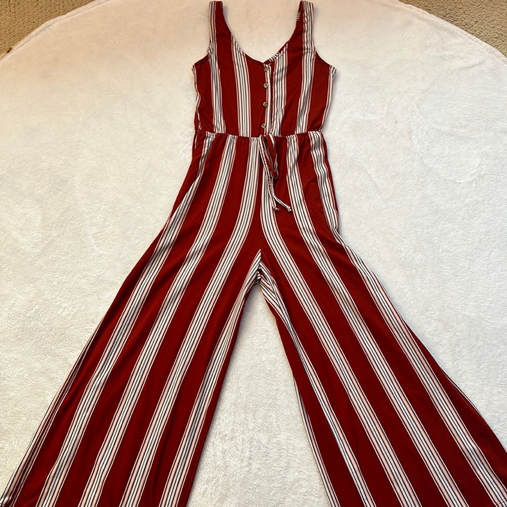red striped jumpsuit/romper